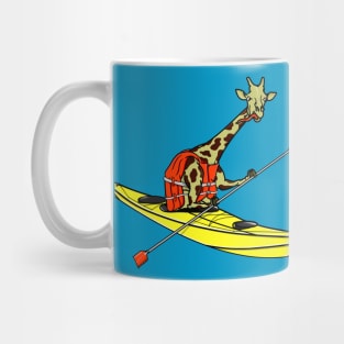 Giraffe in a boat Mug